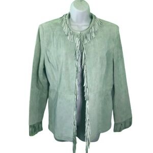 VINTAGE Fringed Suede Jacket Size M